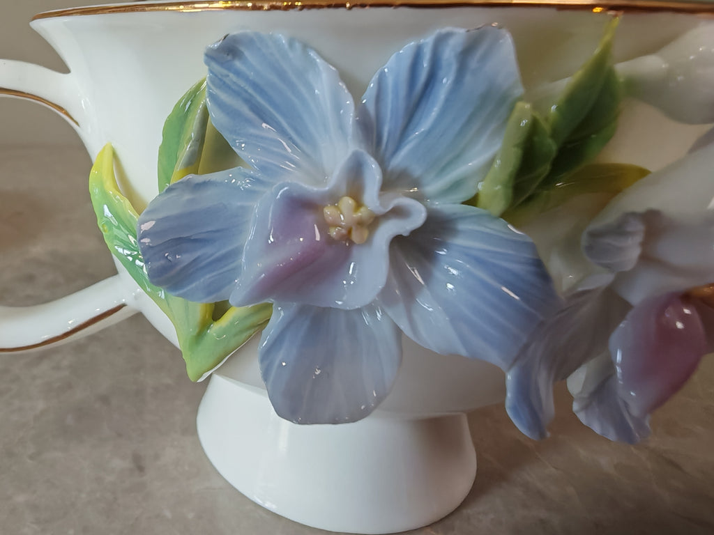 Delphinium’s Bloom |A Hand-Sculpted Porcelain Gift for Meaningful Moments