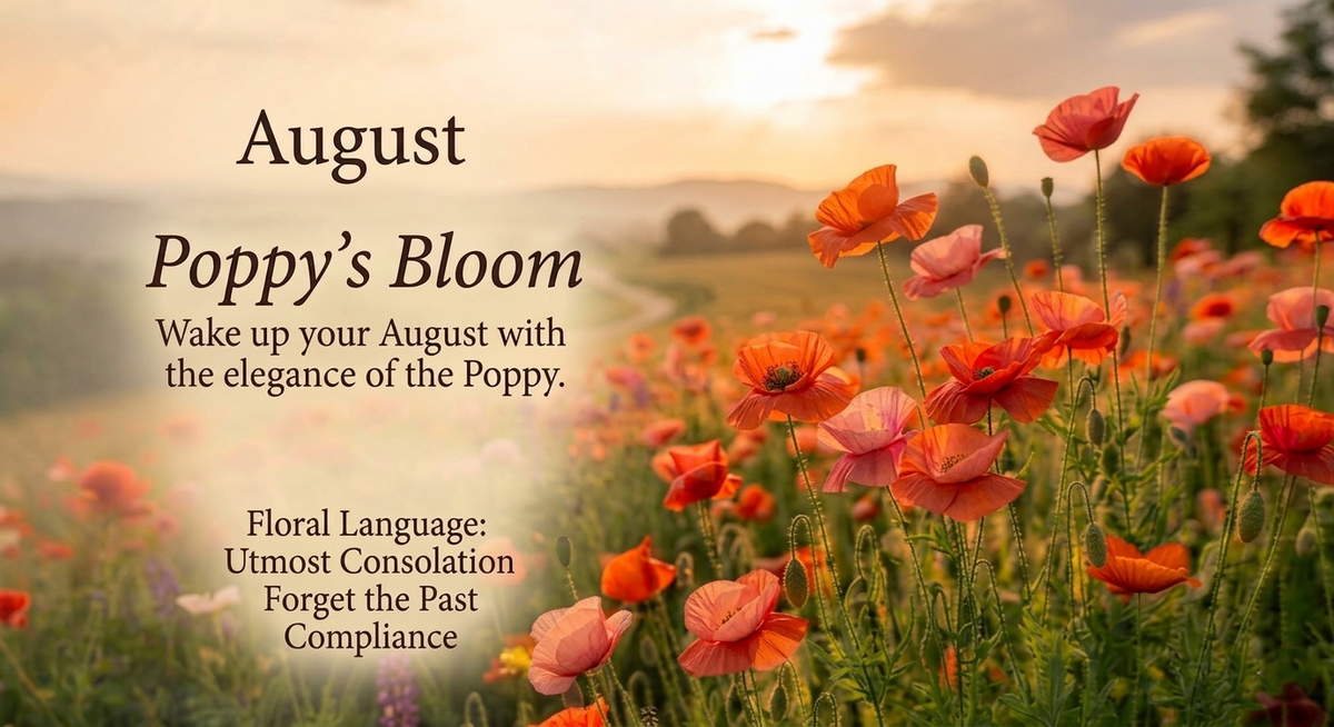 Poppy’s Bloom|Wake up your August with the elegance of the Poppy.